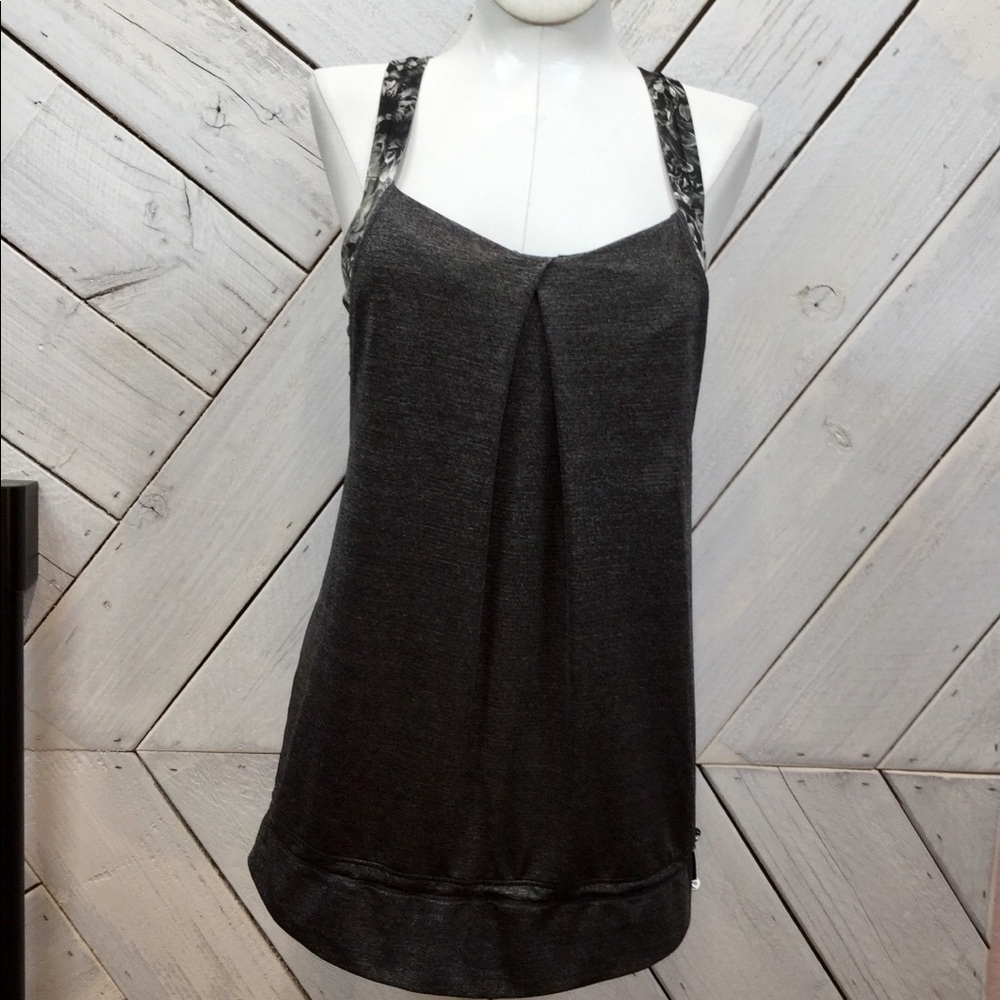 Lululemon Grey Floral Bra Tank